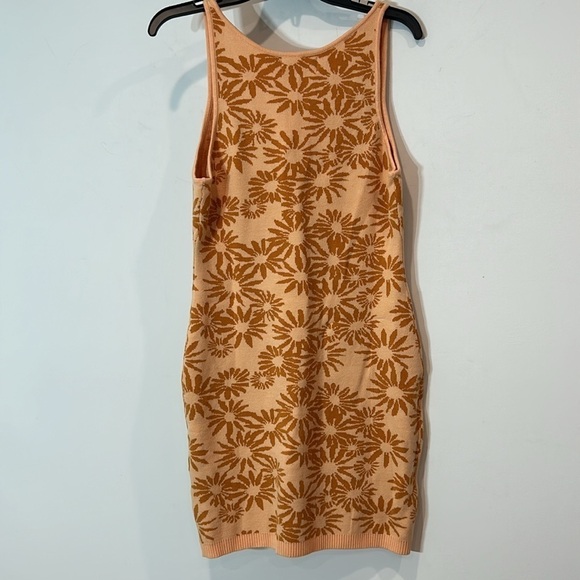 L*Space Anne Marie knit Mini Dress large women’s apricot / orange new w tags - Picture 5 of 6